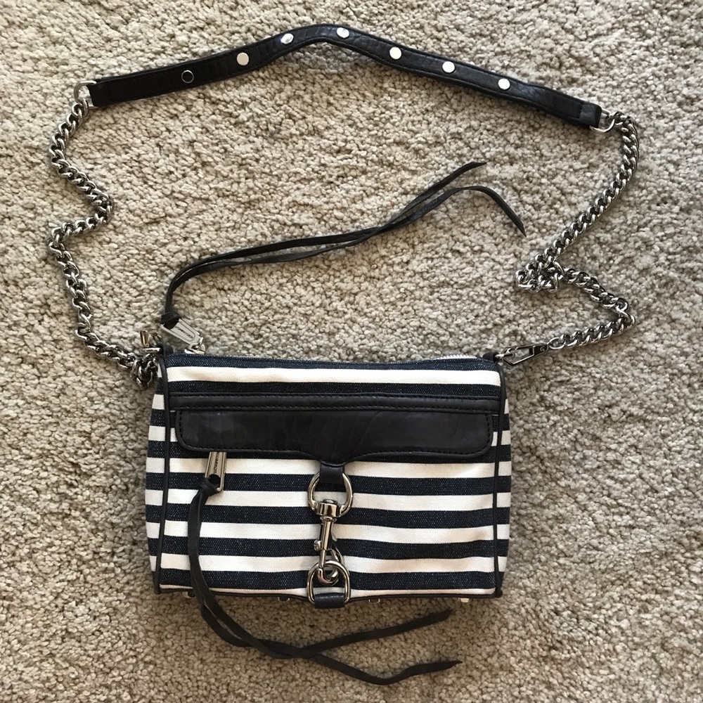 Rebecca Minkoff mini MAC striped crossbody bag